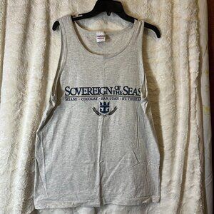Vintage Sovereign of the Seas Single Stitch Men Large Tank Top Royal Caribbean